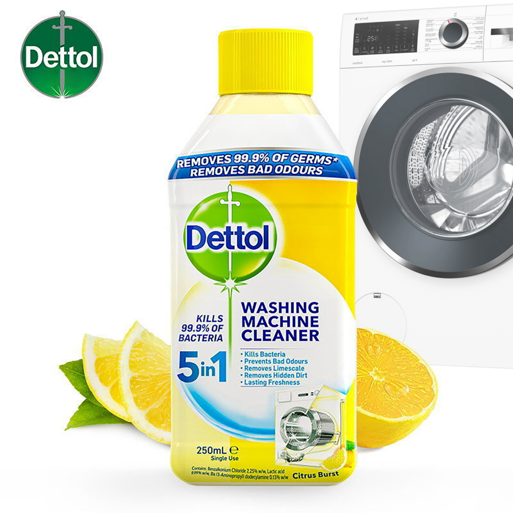 [พร้อมส่ง] Dettol 💛 น้ำยาล้างถังเครื่องซักผ้า แบบน้ำ  ใหม่ล่าสุด ทำความสะอาดเครื่องซักผ้า ได้สะอาดหมดจด ลดกลิ่นอับชื้น