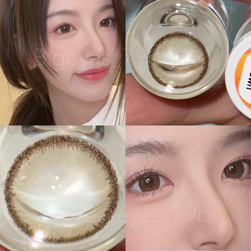 Brown ขนาดตาโต (Bigeyes) กรองแสง uv เลนส์แท้จดทะเบียนถูกต้อง ผ่านอย.ไทย บิ๊กอายน้ำตาล