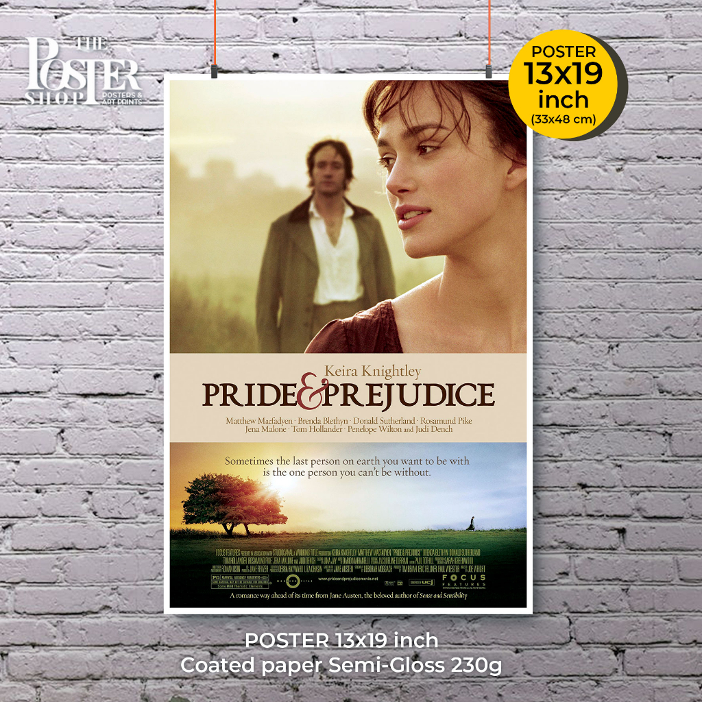 Pride & Prejudice Poster (2005) โปสเตอร์ภาพยนต์ ดอกไม้ทรนงกับชายชาติผยอง /  Keira Knightley ภาพขนาด 13X19 นิ้ว