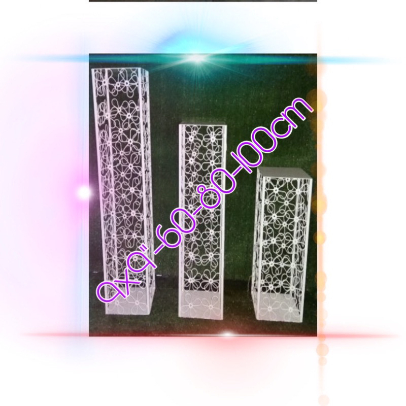 งานเหล็กลายดอกไม้/9x9”-60-80-100cm