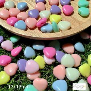 (พร้อมส่ง)ลูกปัดหัวใจสีพาสเทล​คละสี DIY เกรด Premium ญี่ปุ่น 🇯🇵(20,30,50g)