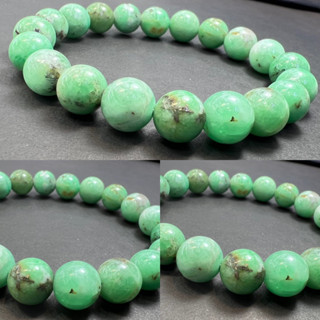 Natural Emerald Bracelet หินมรกตเกรดพรีเมียมขนาด 10-10.5 mm