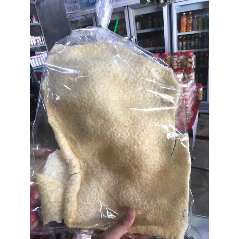หนังหมูพอง หนังหมูแห้ง แบ่ง100กรัมสำหรับประกอบอาหารเช่นกระเพาะปลา ก๋วยจั๊บ