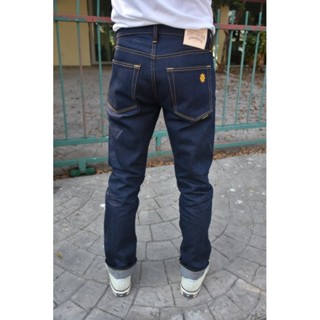 seventyfourdenim รุ่นแสงตะวัน(DB) ผ้าดิบริมแดงทรงกระบอกเล็ก 15ออน (งานลิขสิทธิ์แท้)