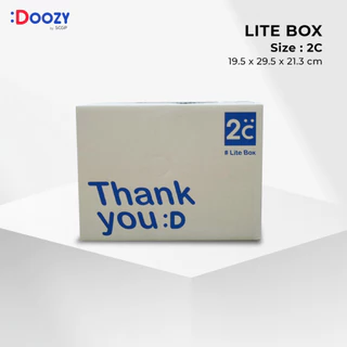 Lite Box กล่องไปรษณีย์ ขนาด 2C (19.5 x 29.5 x 21.3 ซม.) แพ็ค 20 ใบ กล่องพัสดุ กล่องฝาชน Doozy Pack