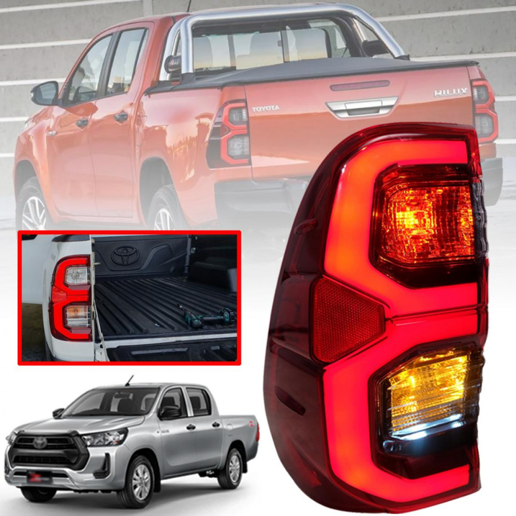 *ของแท้* ไฟท้ายLED รุ่น โตโยต้า ไฮลักซ์ รีโว่ ร็อคโค่ TOYOTA HILUX REVO ROCCO ปี 2015-2020 รวมชุดหลอ