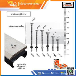 PROFAST สกรูปลายสว่านมีปีก สำหรับยึดไม้ฝากับโครงเหล็ก สกรูโป…