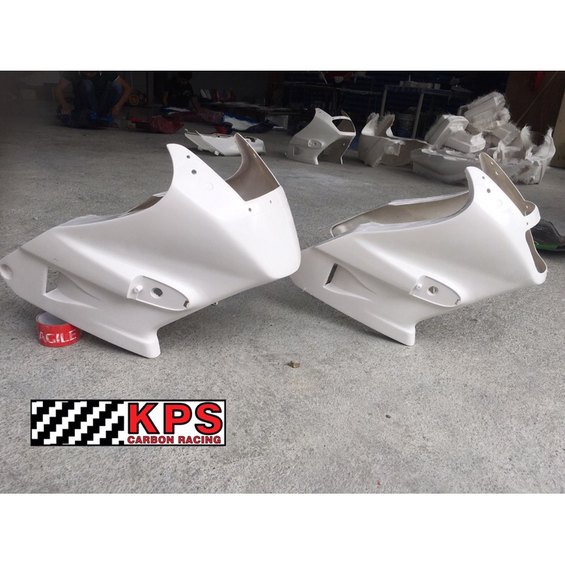 หน้าSerpico  เซอตึก แบบปิดไฟหน้า แบบใส่ไฟหน้า ทรงเดิม งานดิบไฟเบอร์วีขาว งานKPS CarbonRacing