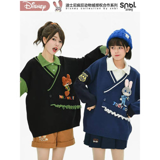 Snbl x Disney เสื้อสเวตเตอร์โปโลแขนยาว Zootopia ลิขสิทธิ์แท้