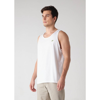 WHITE  TANKS SINGLET CUSTOM FIT SHIRT   เสื้อกล้ามสีขาวทรงคัสตอมฟิต