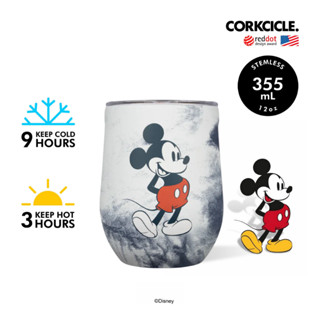 CORKCICLE แก้วสแตนเลสเก็บความเย็นได้นาน 9 ชม. เก็บความร้อนได้ 3 ชม. 355ML รุ่น STEMLESS DISNEY MICKEY  TIE DYE 12OZ