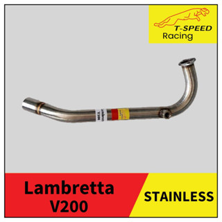 คอท่อ stainless Lambretta V200 Size 28 m.m.