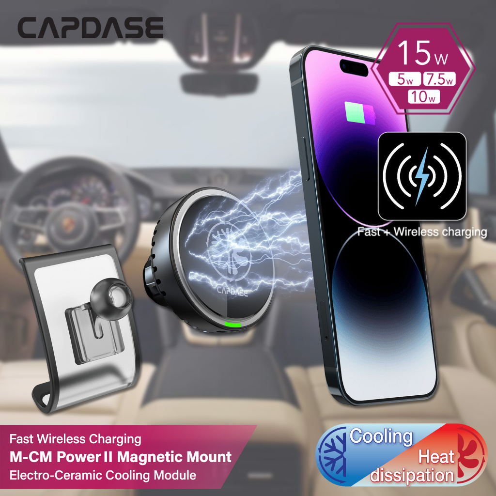 Capdase M-Cm Power Ii อุปกรณ์เมาท์ขาตั้งเซรามิก ชาร์จไว แม่เหล็ก Dbase - Plml สําหรับ Porsche Paname