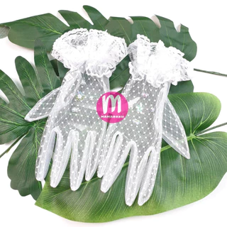 ถุงมือลูกไม้เด็ก ถุงมือเด็ก เนื้อตาข่าย ผ้าลูกไม้ ตะเข็บเล็ก (KD25)