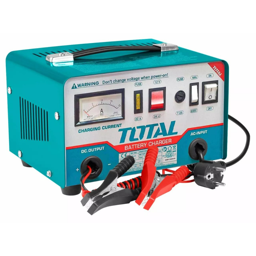 แท้ ส่งไว TOTAL เครื่องชาร์ต ตู้ชาร์จแบตเตอรี่ รุ่น TBC1601 แบตเตอรี่ สตาร์ทเตอร์ 12V / 24V