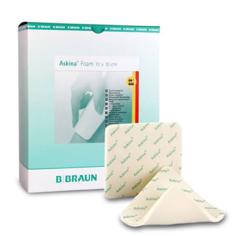 B Braun Askina Foam แผ่นแปะแผลกดทับ ปราศจากเชื้อ (1แผ่น)