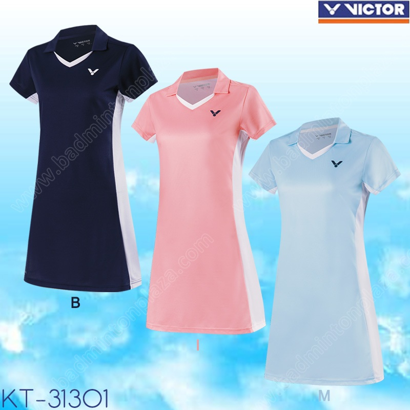 【 ของแท้ % 】 ชุดเสื้อ-กระโปรงสำหรับเล่นกีฬา วิคเตอร์ (KT-31301)