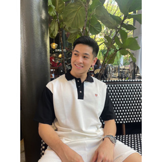 MY1989BRAND เสื้อโปโลผู้ชาย ขาวดำ