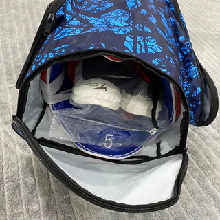 กระเป๋าใบใหญ่ใส่เกราะสีฟ้ากรม เป้สะพายหลังใส่อุปกรณ์กีฬาเทควันโด Taekwondo Bag for Protector Sets Chest Guard Head Gear