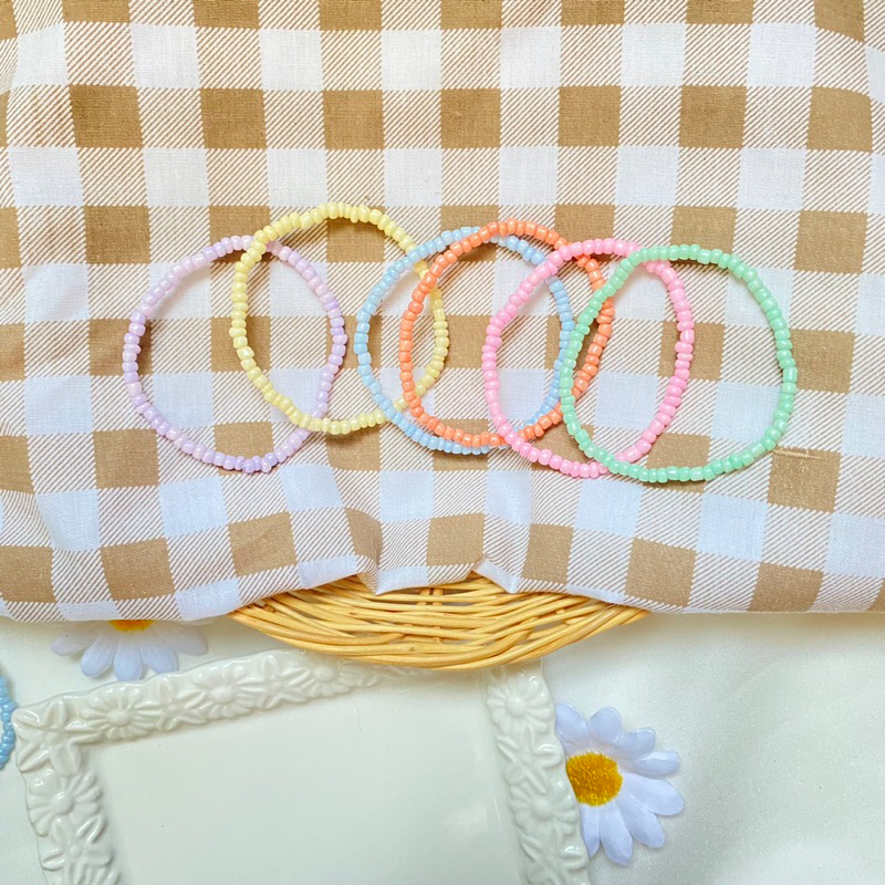 พร้อมส่ง 🇹🇭 กำไลลูกปัด สร้อยข้อมือ ยืดได้