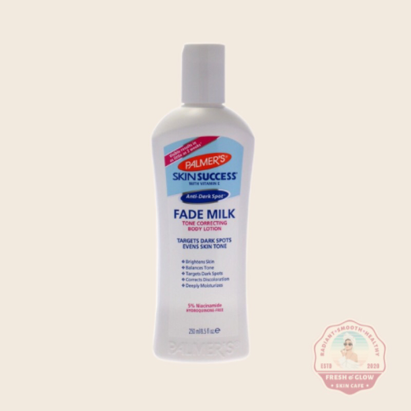✅พร้อมส่ง✅Palmer's Skin Success Fade milk body lotion 5% Niacinamide Hydroquinone Free 250 ml. (สีน้ำเงิน)
