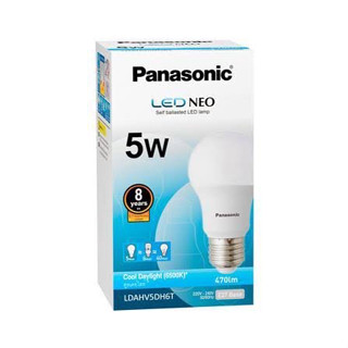 Panasonic หลอด LED BULB รุ่น NEO ขนาด 5wขั้ว E27 หลอดไฟ แอลอีดี พานาโซนิค หลอดประหยัดไฟ