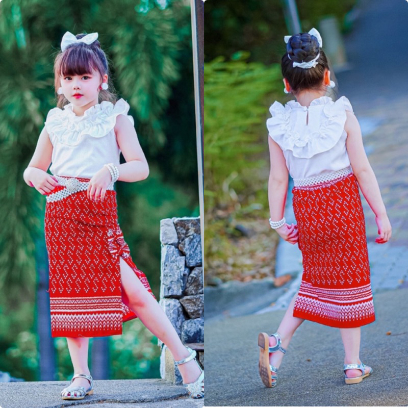 ✅พร้อมส่ง✅#ชุดไทยเด็กผู้หญิง#ชุดไทยประยุกต์(ไม่รวมเครื่องประดับ)#ing