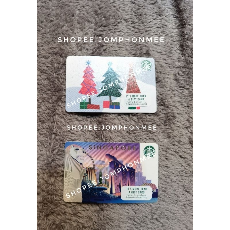 2022 Starbucks​ Singapore​ Gift Card Merlion Mariba Bay Sands and Christmas Trees