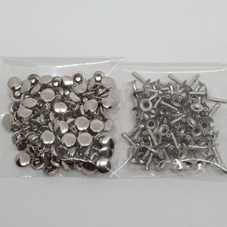 หมุดย้ำ 9×12mm.(หัว 9mm. ขา 12mm.)หน้าเดียว100sets