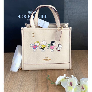 💚แท้💯 พร้อมส่ง💚Coach CE849 / CC421 / CO448  Dempsey Tote 22 Snoopy