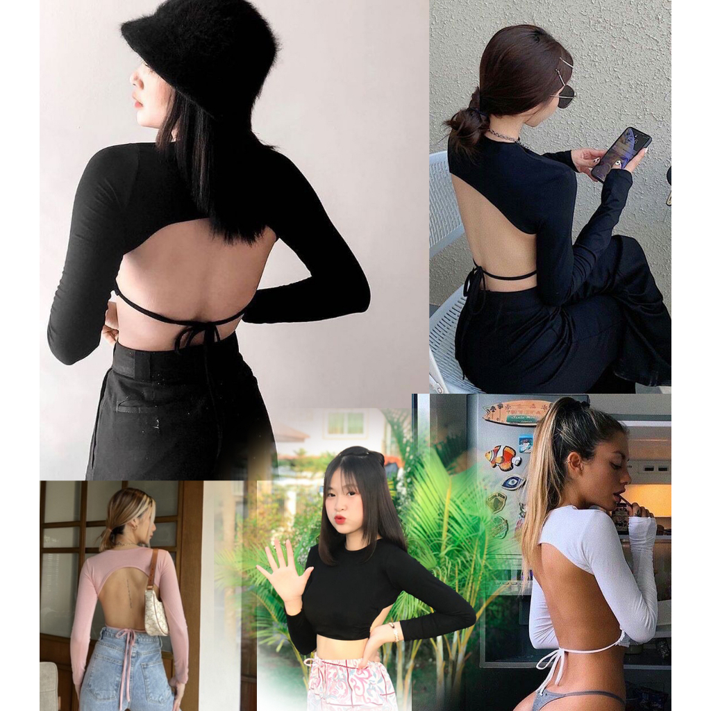 nidnoomstudio เสื้อครอปเว้าหลัง เปิดหลัง รูดข้าง มัดเอว สวยแซ่บ ค่ะซิดด ใส่เที่ยว ใส่ได้ทุกที่ ติดไว้ไม่ผิดหวัง (263+