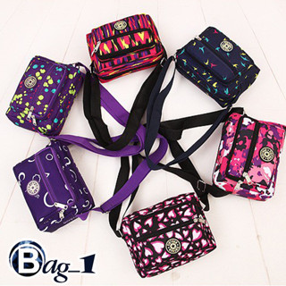 bag(BAG1162)กระเป๋าสะพายผ้าไนล่อนลวดลายเยอะ