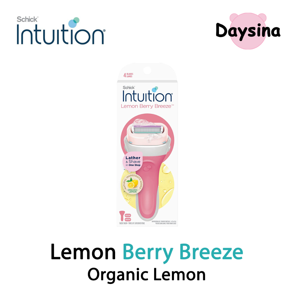 Schick Intuition Lemon Berry Breeze Razors for Women with Organic Lemon or Blades Refill