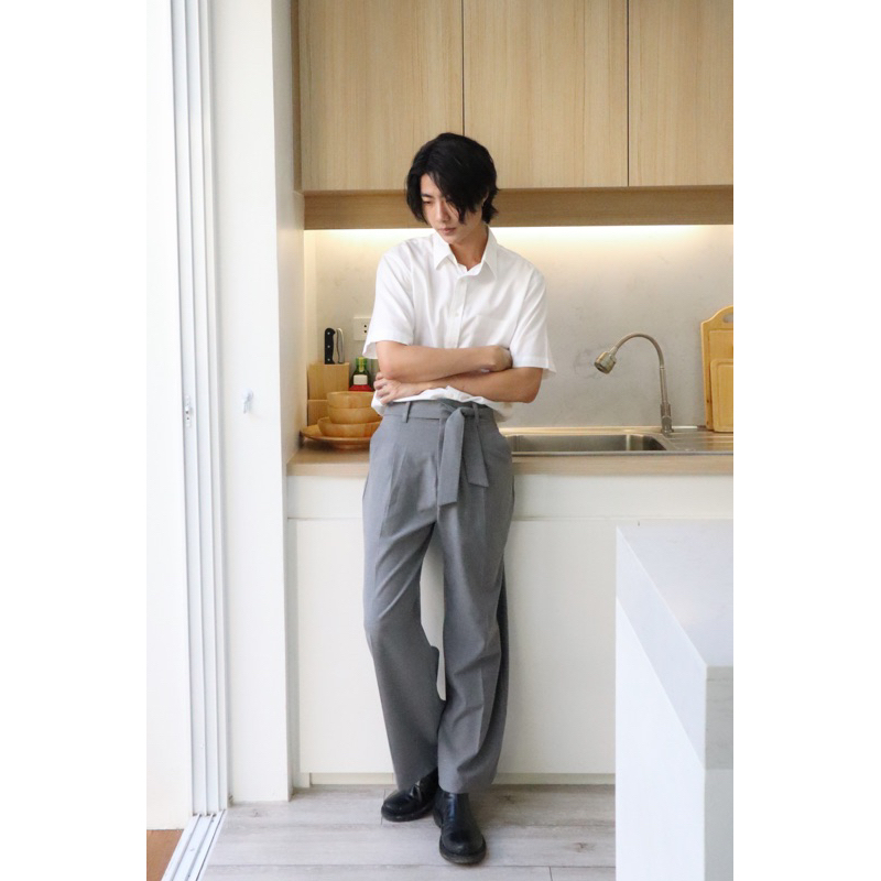 abigail pants กางเกงเอวสูง กางเกงขากระบอก ผ้านิ่ม ทรงพริ้ว ราคา ถูกที่สุด ดีลบีเคเค แกลเลอรีภาพที่ 5