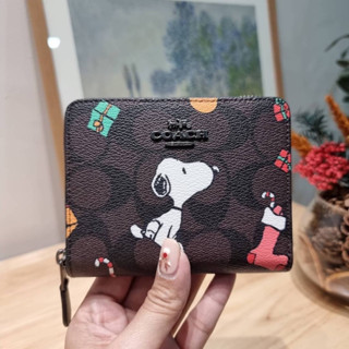 COACH CE708 COACH × PEANUTS SMALL ZIP AROUND