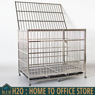 [พร้อมส่ง] Stainless steel cage กรงสแตนเลส  กรงสัตว์เลี้ยงสแตนเลส XL เกรด201 95x140x115 cm JC140