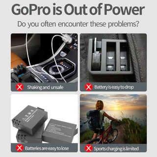 Telesin แท่นชาร์จแบต Gopro 8/7/6 คุณภาพดี