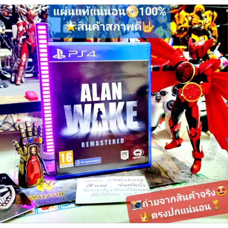 alan wake PS4💥โซน 2 เล่นได้ทุกโซน 💯สินค้ามือสอง🥈คุณภาพดี📸ถ่ายจากสินค้าจริงตรงปกแน่นอน แผ่นแท้📀100%