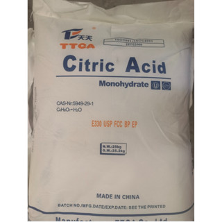 25kg กรดมะนาว Citric Acid Monohydrate-ขนาด 25 กก./ถุง"