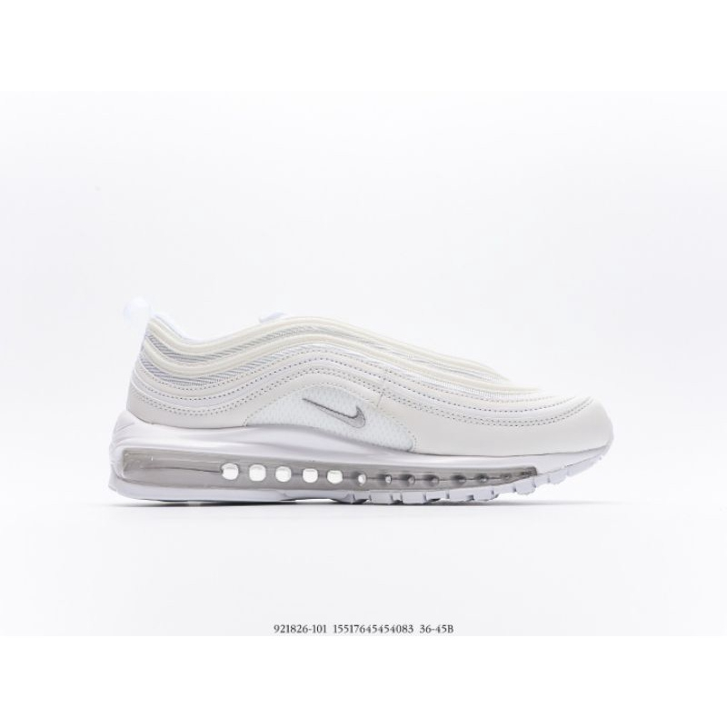 ของแท้ 100% Nike Air Max 97 Triple White Black Silver