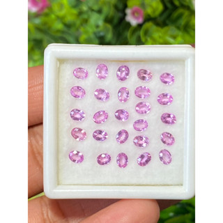 พลอย ชมพู พิ้ง แซฟไฟร์ Pink Sapphire 5.20 กะรัต (Cts.) 25 เม็ด