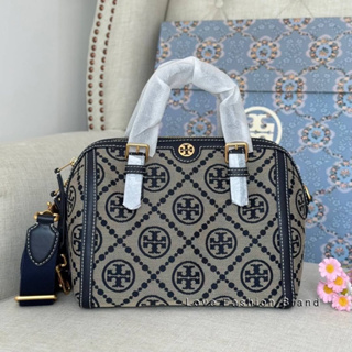 👑ผ่อน0%~แท้100%👑 TORY BURCH T Monogram Jacquard Barrel Handbags 83970