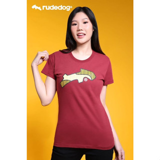 SALE🔥 Rudedog เสื้อยืดแขนสั้น (ปรับไซส์ใหญ่ขึ้น) ทรงผู้หญิง รุ่น RUDE INSIDE สินค้าลิขสิทธิ์แท้