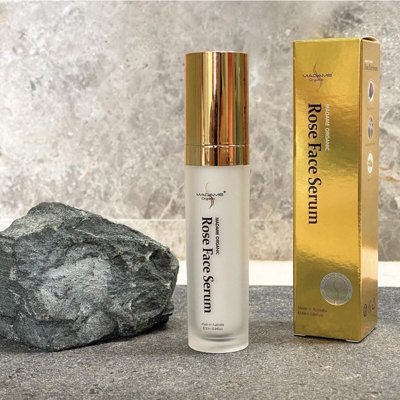 โรสเฟสเซรั่ม Rose Face Serum ผลิตและนำเข้าจากออสเตรเลียแหล่งรกแกะแท้ๆ มาดามออร์แกนิก