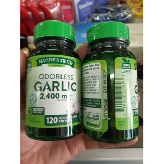 Natures Truth Odorless Garlic 2400 mg | 120 Softgel Capsules