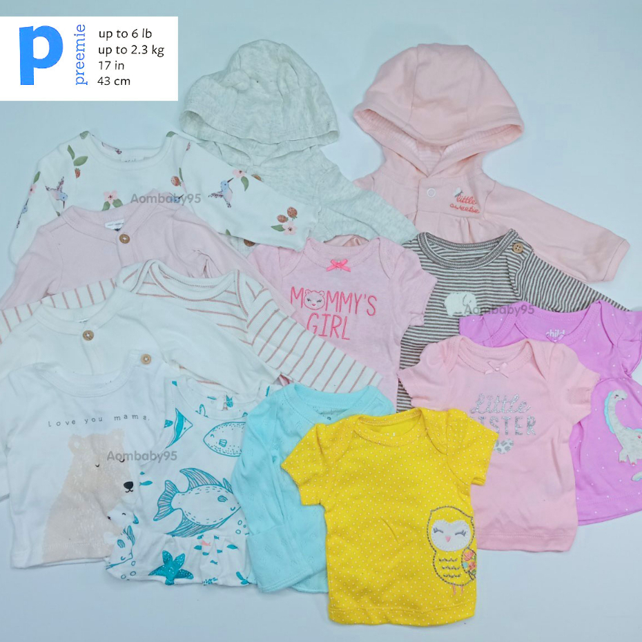 preemie เสื้อผ้าเด็กอ่อน เด็กแรกเกิด เด็กทารก สินค้าพ้อมส่ง