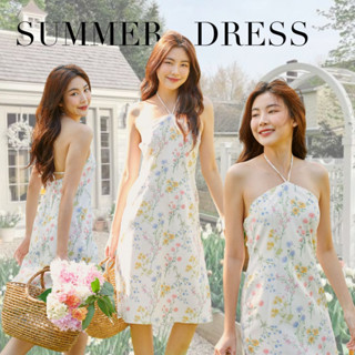 Praewproud - Summer dress เดรสยาว สายเดี่ยว ใส่ไปทะเล โชว์หลัง ผ้าลินิน