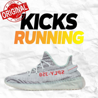 adidas originals Yeezy Boost 350 V2 “Blue Tint” Running shoes style ของแท้ 100 %