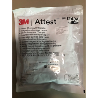 3M Attest Steam Chemical Integrators 1243A แผ่นตรวจสอบการปราศจากเชื้อ(Sterigage)