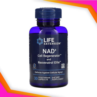 [Exp2025] Life Extension, NAD+ Cell Regenerator and Resveratrol Elite, 30 Vegetarian Capsules